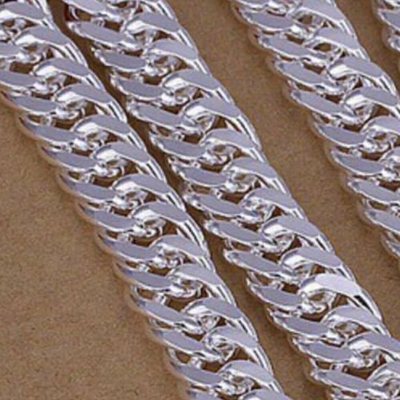 Diamond Cut Double Miami Cuban Curb Chain Link Necklace 10 mm - Picture 3 of 4